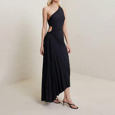 Ameya - Asymmetrisches Faltenkleid