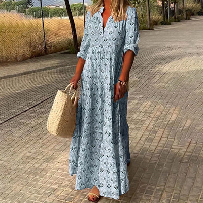Nora - Elegantes Boho Maxikleid