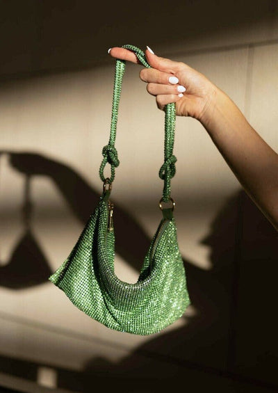 Lara | Moderne Schultertasche in leuchtendem Limettengrün