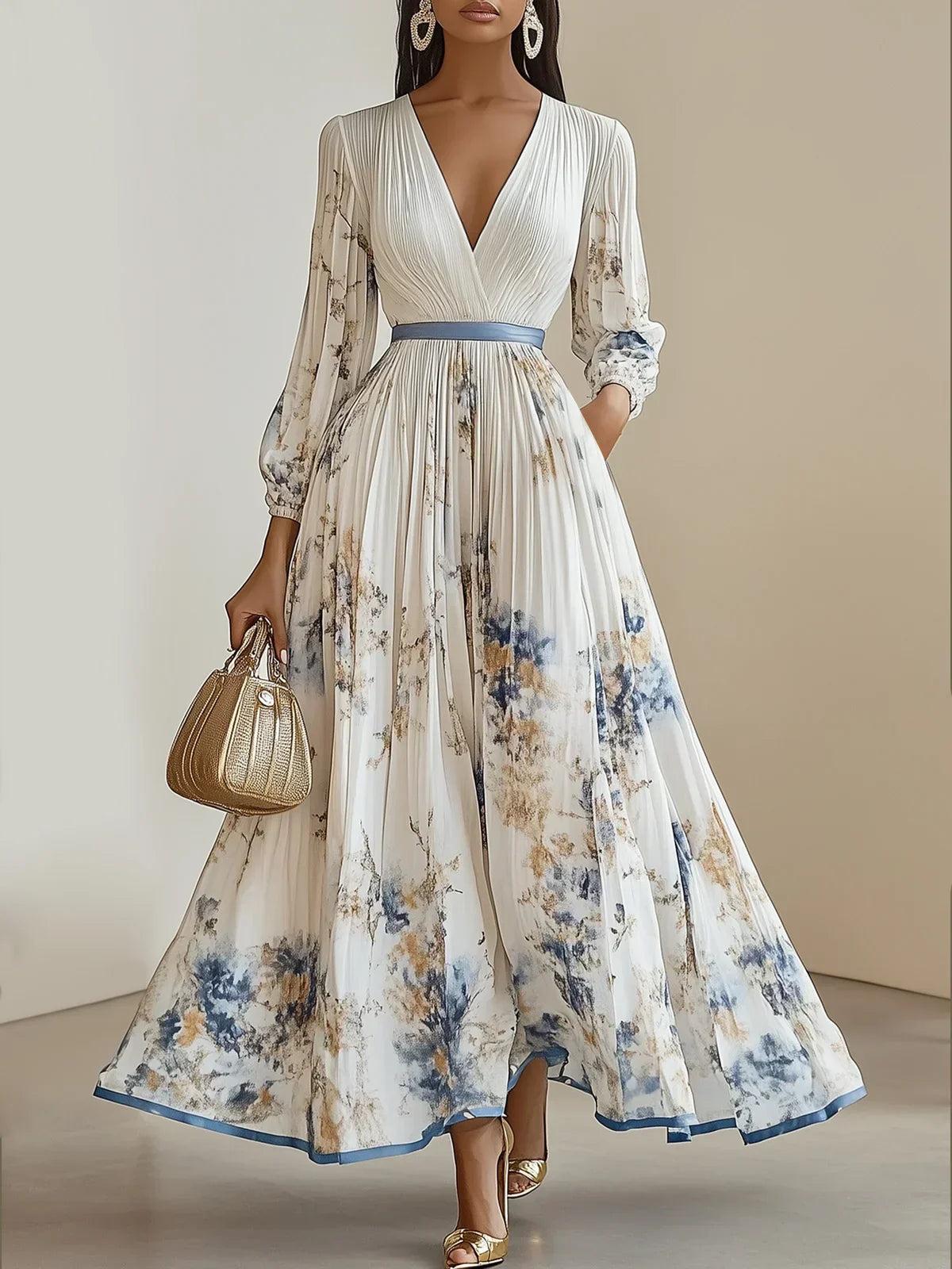 Bristol - Florales Patchwork Bohemian Maxikleid