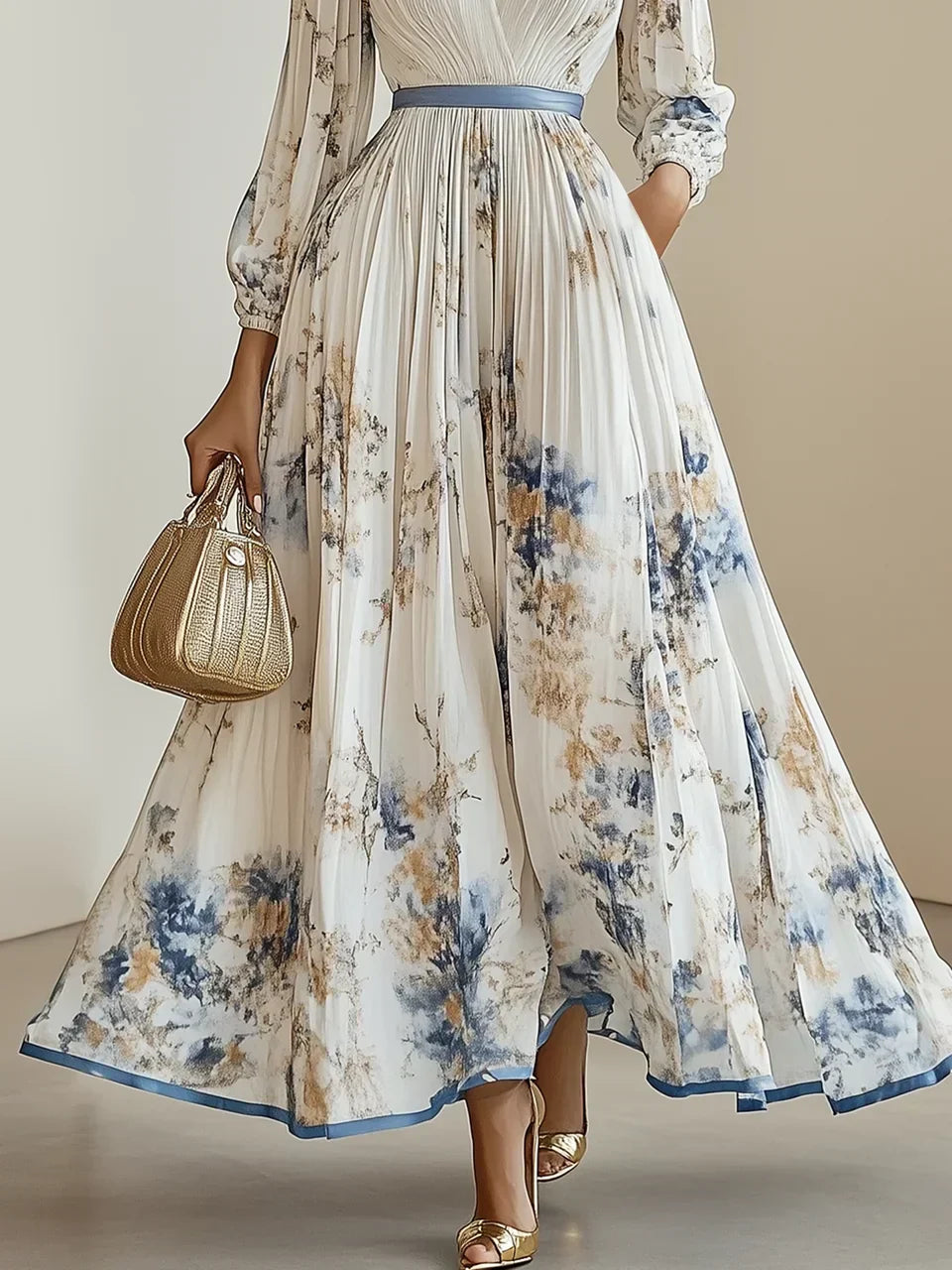 Bristol - Florales Patchwork Bohemian Maxikleid