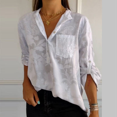 Daniela | Bedruckte Langarm Sommerbluse