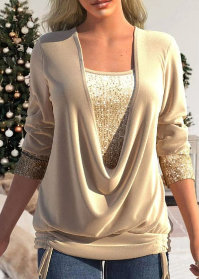 Diana | SparkleFlow Paillettenbluse in Übergröße