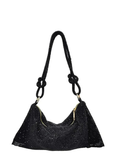 Laura | Klassische Schultertasche in Schwarz