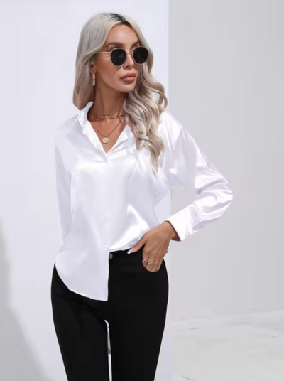 Doreen | Elegante Satin Charm Bluse