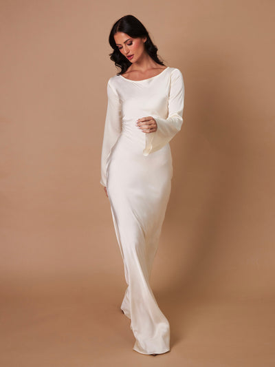 Sophie | Langärmliges Maxikleid – Fließender Schnitt für Eleganz und Komfort