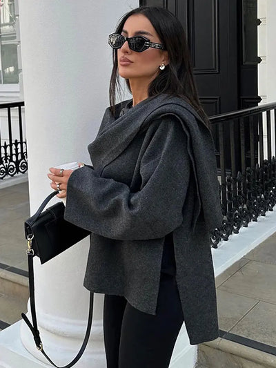 Ella | Elegante Cape-Jacke – Zeitloser Stil und Vielseitige Eleganz