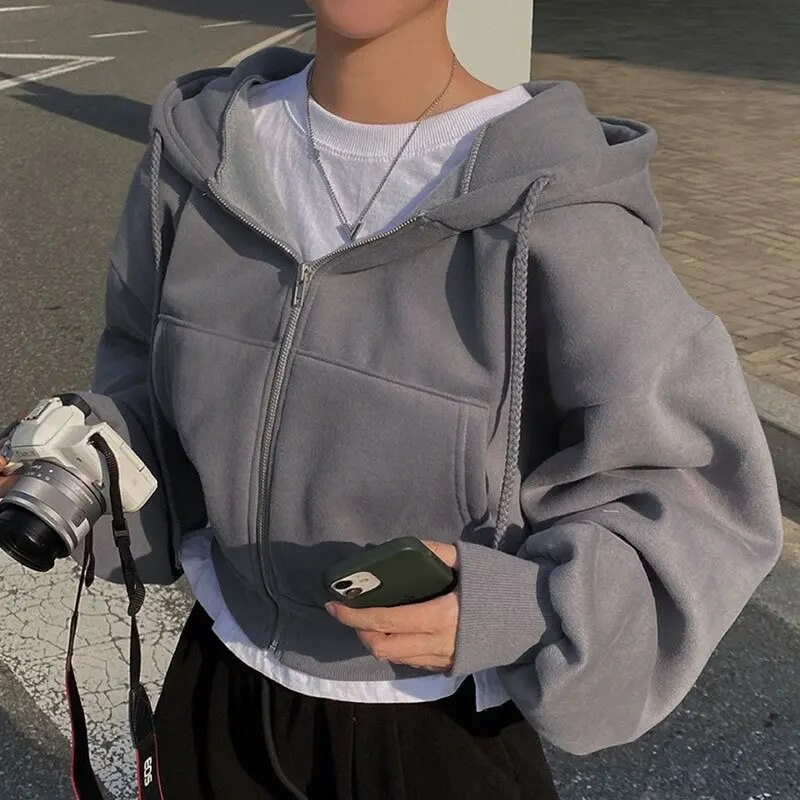 Sofia | Übergroßer Zip-Up Hoodie