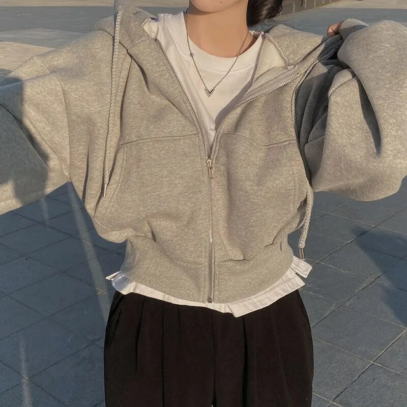 Sofia | Übergroßer Zip-Up Hoodie