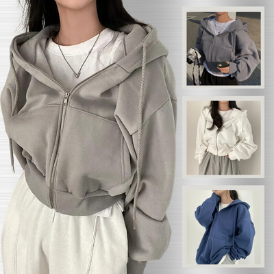 Sofia | Übergroßer Zip-Up Hoodie