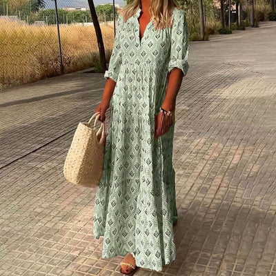 Nora - Elegantes Boho Maxikleid