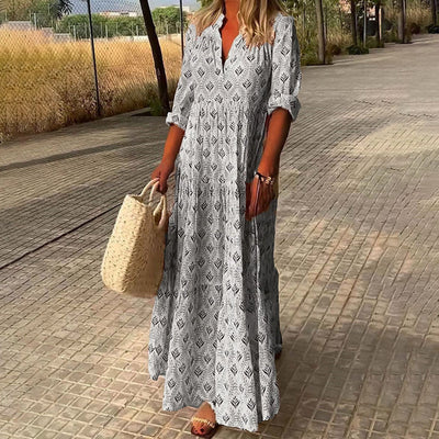 Nora - Elegantes Boho Maxikleid