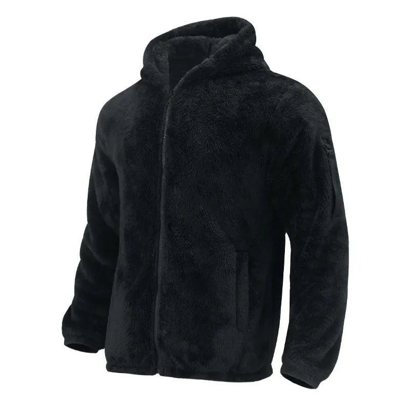 Herren Fleece Jacke mit Kapuze Sportlich Praktisch