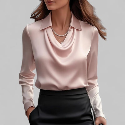 Andrea | Elegante Bluse mit drapiertem Ausschnitt