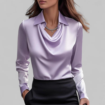 Andrea | Elegante Bluse mit drapiertem Ausschnitt