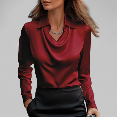 Andrea | Elegante Bluse mit drapiertem Ausschnitt