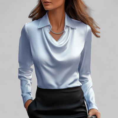 Andrea | Elegante Bluse mit drapiertem Ausschnitt