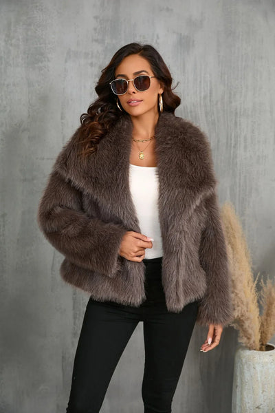 Macy | Luxuriöse Kunstfell-Jacke – Stilvoll, Kuschelig und Zeitlos