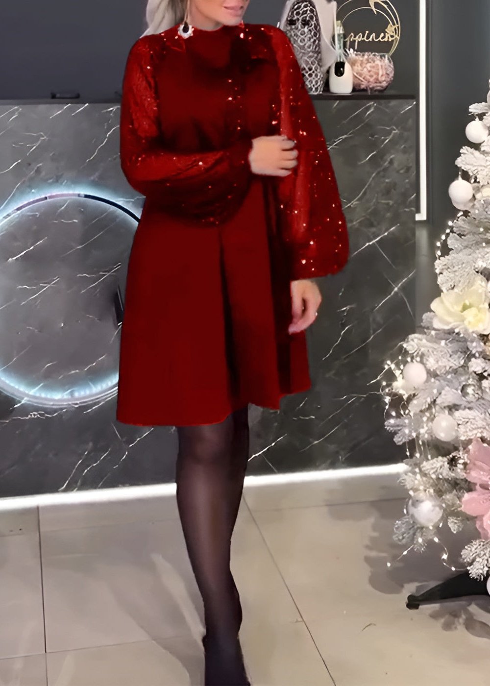 Isla - Kleid Pullover mit langen Ärmeln