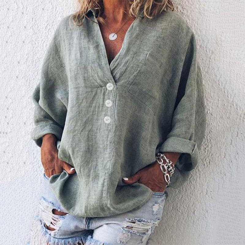Jennifer | Elegante und stilvolle Bluse mit Puffärmeln