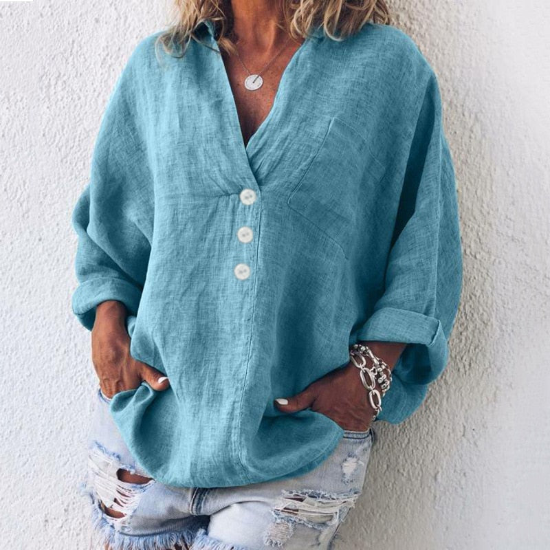 Jennifer | Elegante und stilvolle Bluse mit Puffärmeln