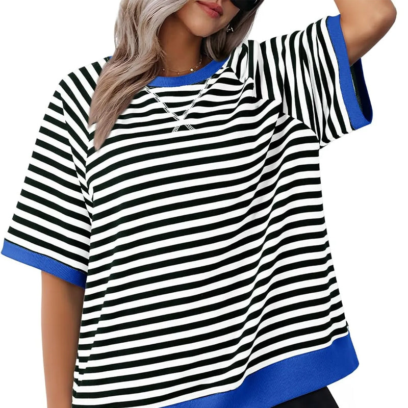 Julia | Lässiges gestreiftes Kurzarm Top