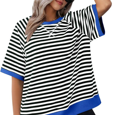 Julia | Lässiges gestreiftes Kurzarm Top