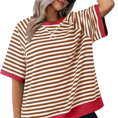 Julia | Lässiges gestreiftes Kurzarm Top