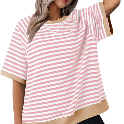 Julia | Lässiges gestreiftes Kurzarm Top