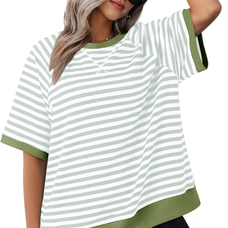 Julia | Lässiges gestreiftes Kurzarm Top