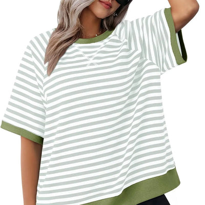 Julia | Lässiges gestreiftes Kurzarm Top