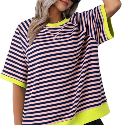 Julia | Lässiges gestreiftes Kurzarm Top