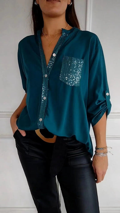 Kathrin | Pailletten bluse