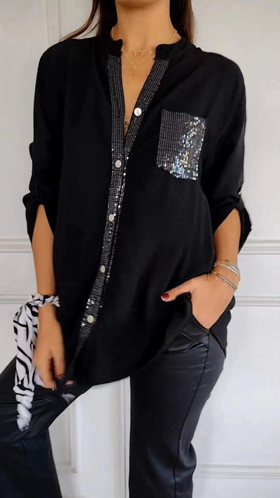 Kathrin | Pailletten bluse