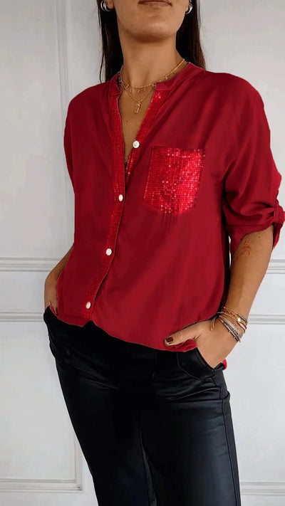 Kathrin | Pailletten bluse