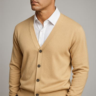 Markus | Vielseitige moderne V Ausschnitt Strickjacke
