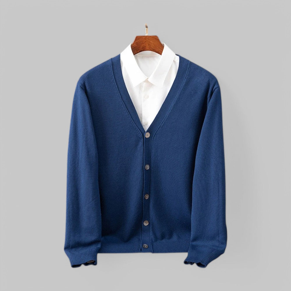Markus | Vielseitige moderne V Ausschnitt Strickjacke