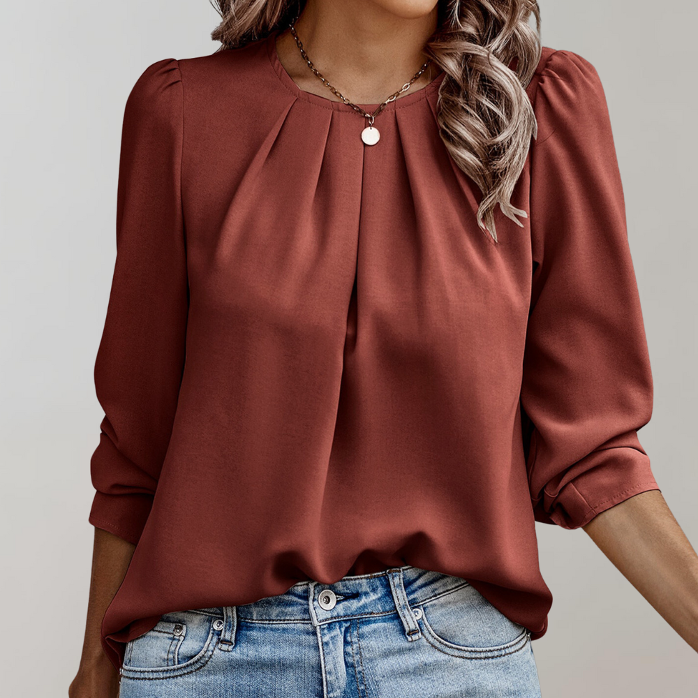 Sophia | Stilvolle Spitzen Puffärmel Bluse