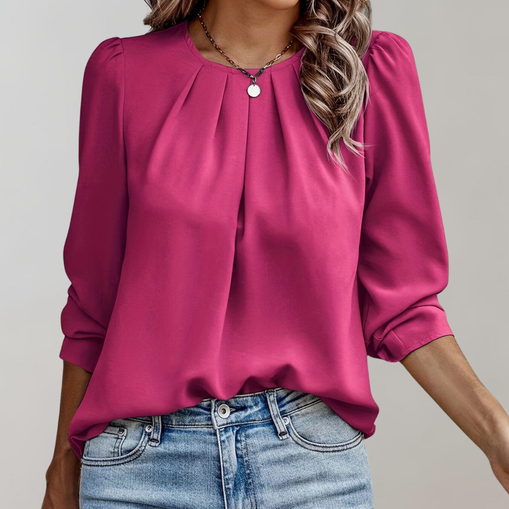 Sophia | Stilvolle Spitzen Puffärmel Bluse