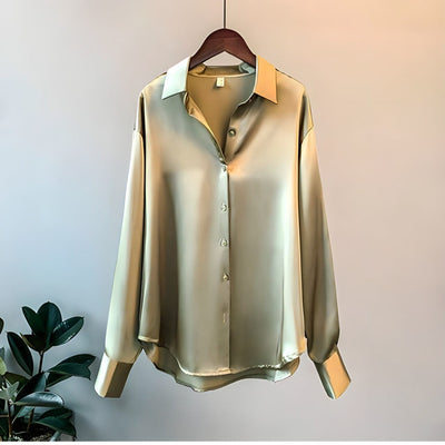Laura | Elegantes Langarmshirt aus Seide
