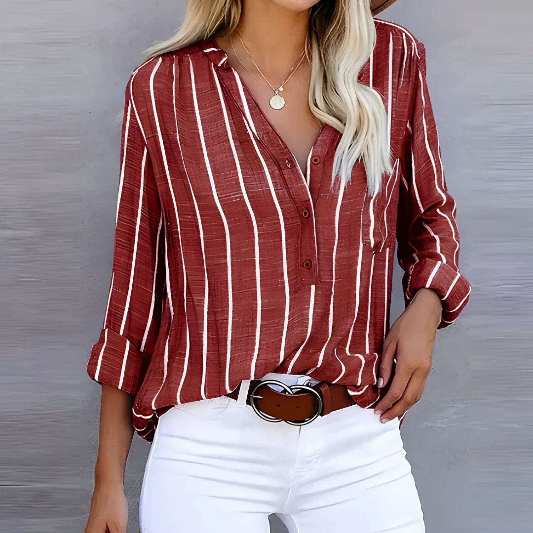Lena | Elegante und bequeme gestreifte Bluse