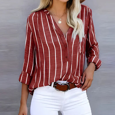 Lena | Elegante und bequeme gestreifte Bluse