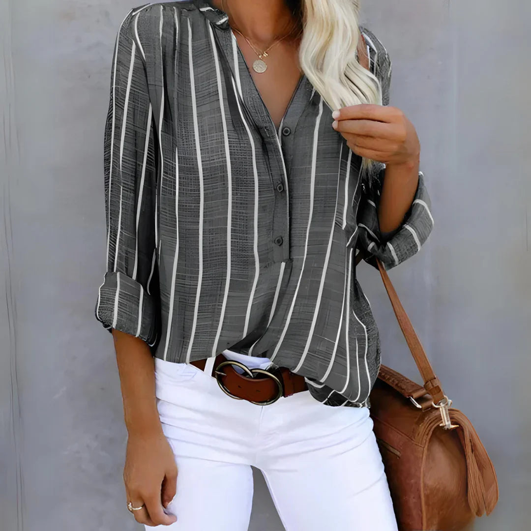 Lena | Elegante und bequeme gestreifte Bluse