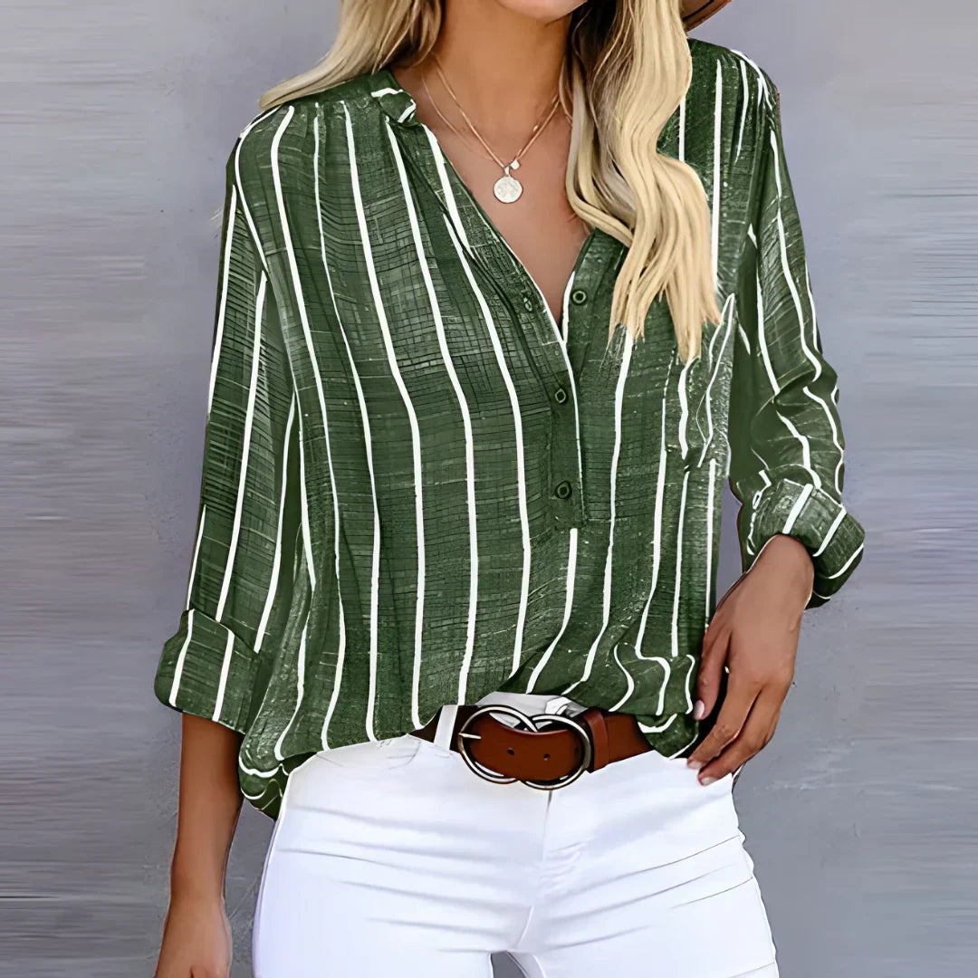 Lena | Elegante und bequeme gestreifte Bluse