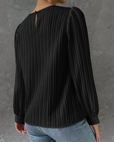 Lena | Elegantes Langarm Top mit Rundhalsausschnitt
