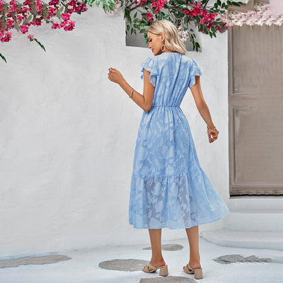 Ronja  | Stilvolles v-ausschnitt midikleid