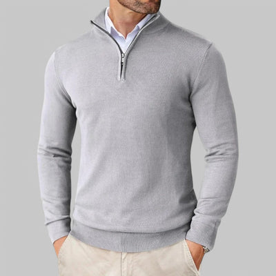 Mattia | Bequemer Pullover mit halbem Reißverschluss