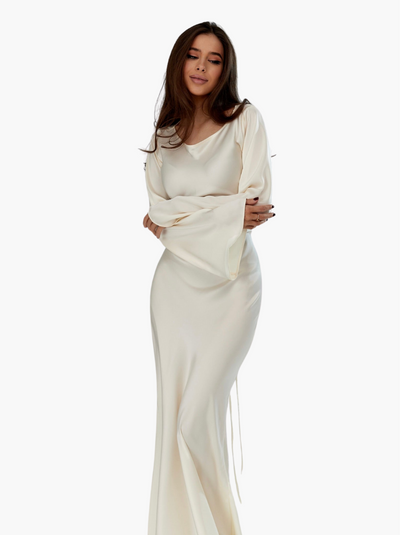Sophie | Langärmliges Maxikleid – Fließender Schnitt für Eleganz und Komfort