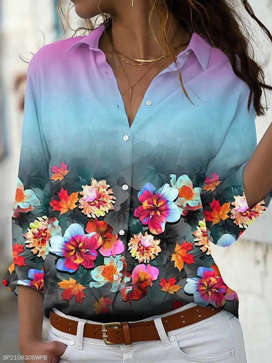 Yelena - Herbstliches Blumen Blouse