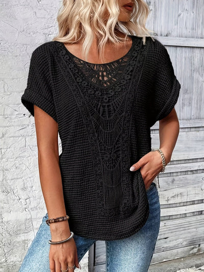 Nadine | Lässige Eleganz Spitzen T Shirt